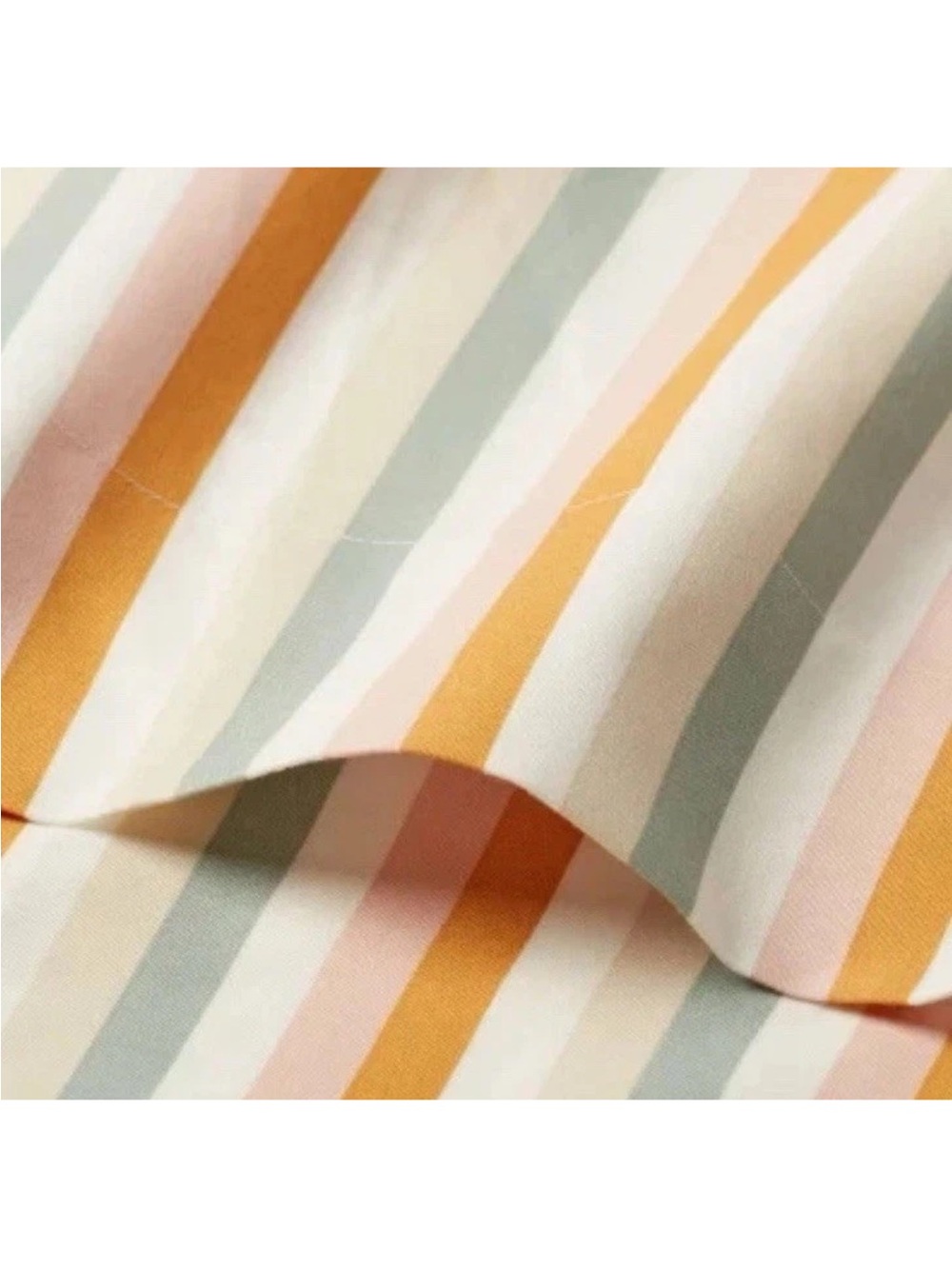 Pillowfort 4 Pc Queen Multicolor Stripe Sheet Set 220 Thread Count Cotton NWT